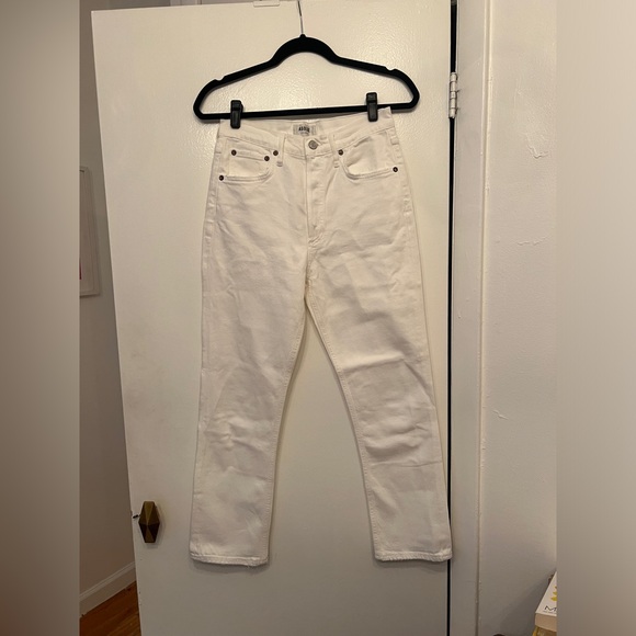 AGOLDE Riley Crop High-Rise Straight Jeans - Picture 2 of 4